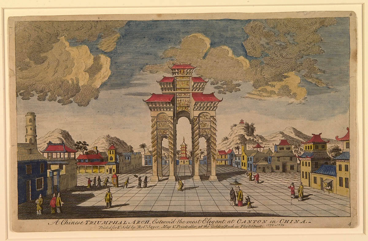 A Chinese Triumph Arch, esteem'd the most Elegant at Canton in China