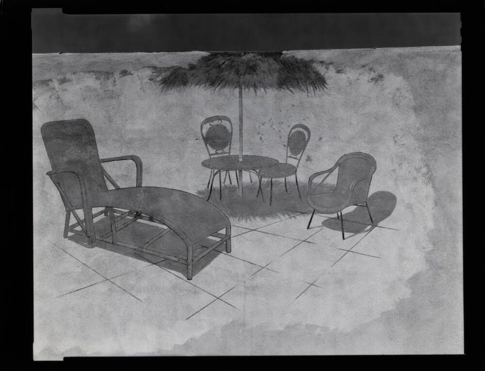 Veranda Setup Painting on Wall. Sherman Oaks, California