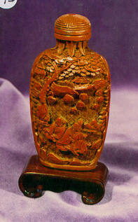Snuff bottle with stopper and stand