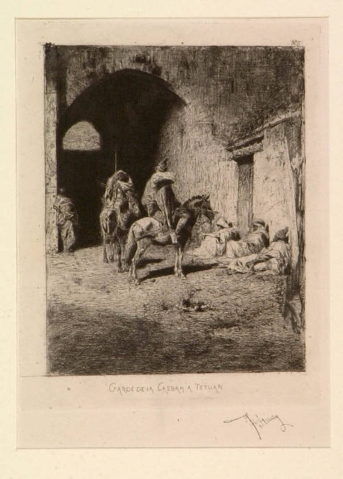 Garde de la Casbah à Tetuan