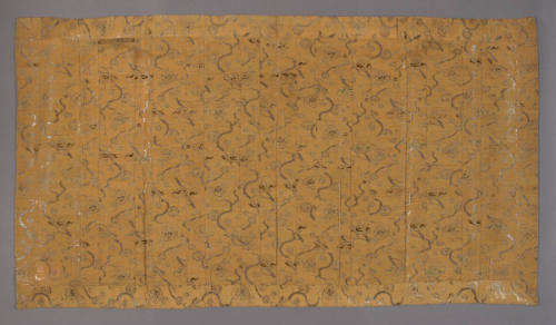 Nine column kesa with peony vine design