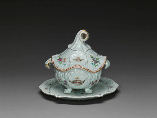 Armorial Soup Tureen with Cover and Stand