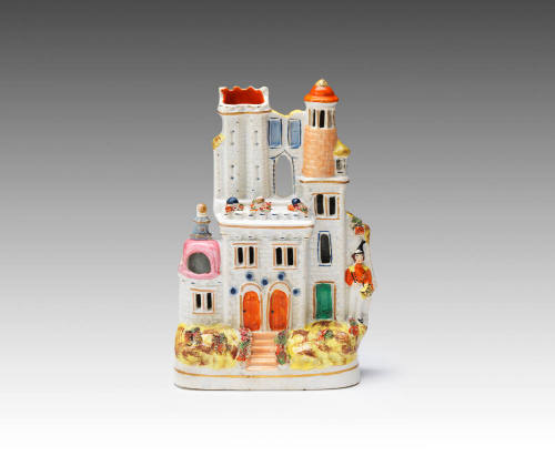 Mantel Ornament in the form of a Castle with a Mosque, also known as possibly Cortachy Castle, Angus, Scotland