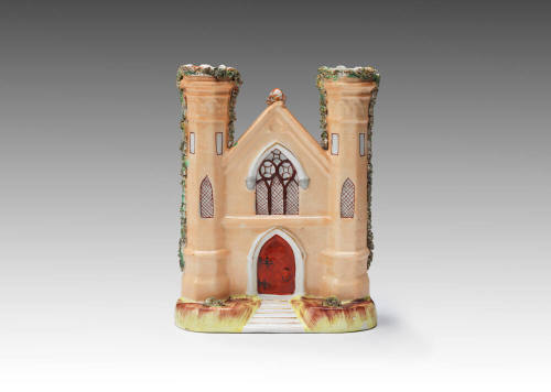 Mantel Ornament in the form of a Twin-Turreted Tower