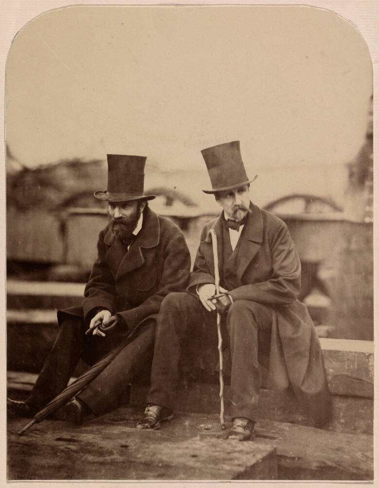 Prince Joinville and Duc d'Aumale at Great Eastern Dockyard