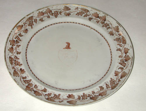 Dinner Service Plate with Grape Vine Border