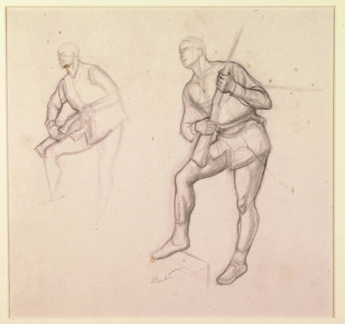 Figure Study for "Jacques Cartier Discovers the Indians"
