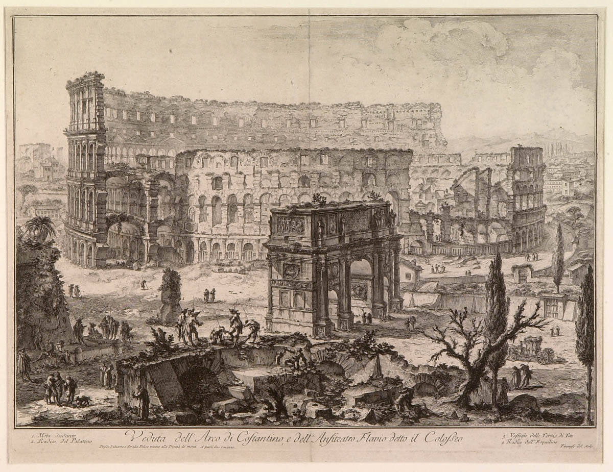 The Arch of Constantine and the Colosseum