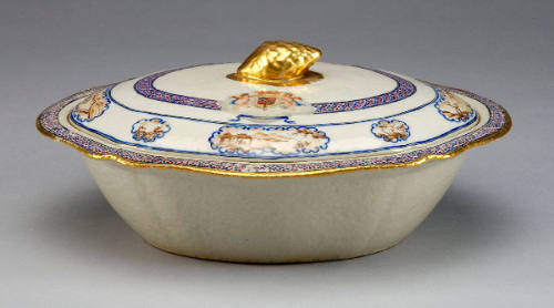 Lidded Oval Serving Dish from Dinner Service