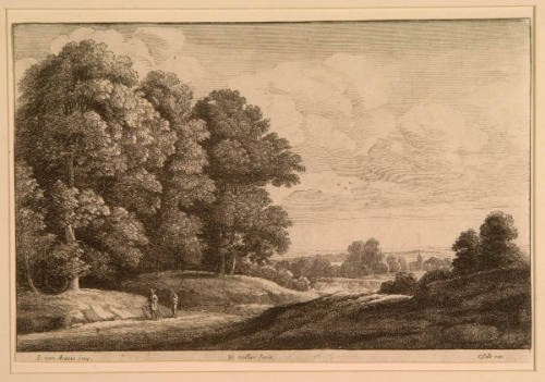 Two Men Beside a Wood