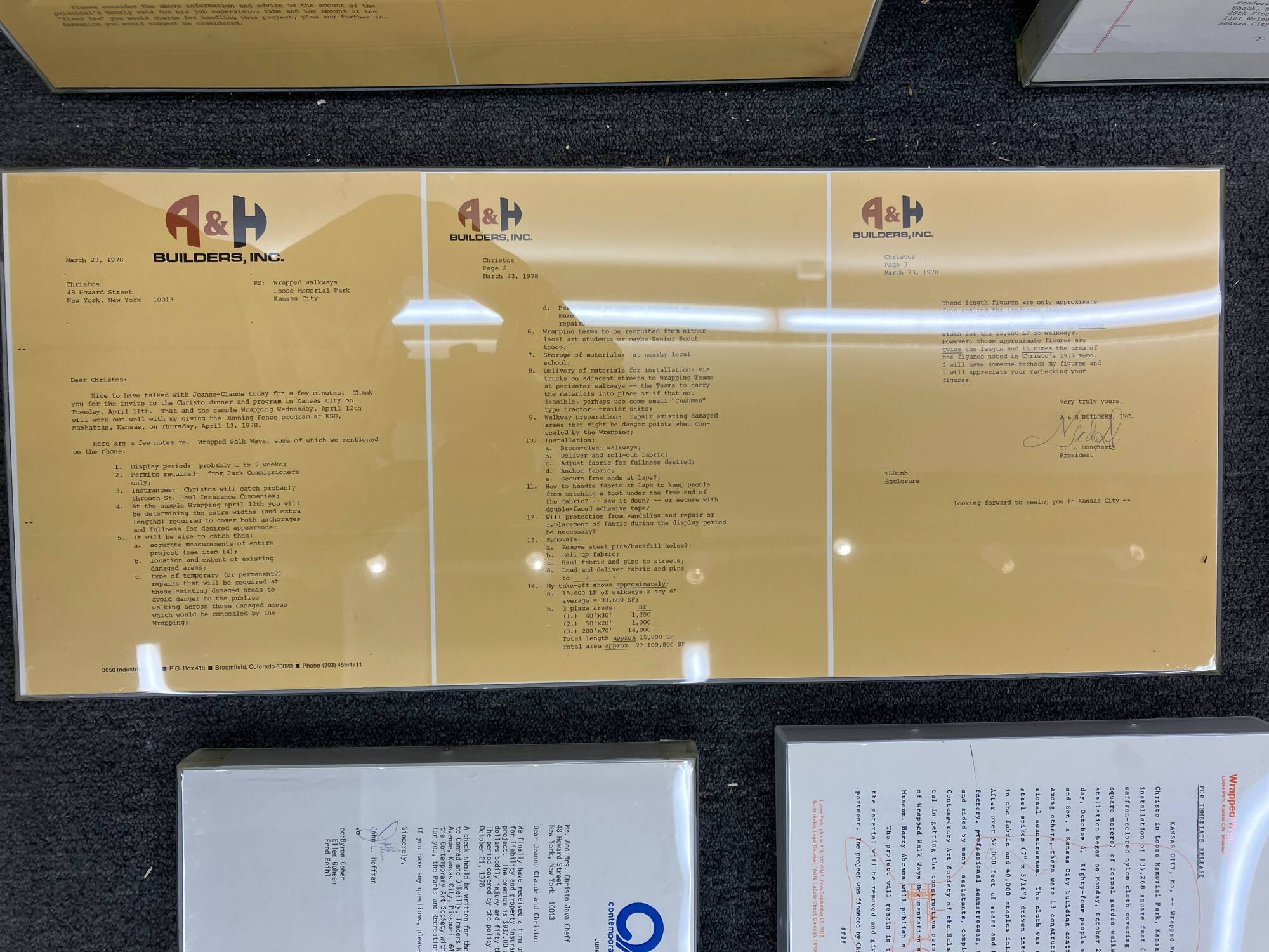 Letter from A&H Builders to Mr. and Mrs. Christo Javacheff (3 pages)