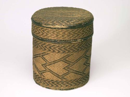 Cylindrical Lidded Basket