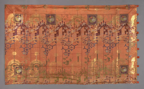 Seven column kesa with maple leaf (momijiga) design and phoenix and peony designs in shiten and niten
