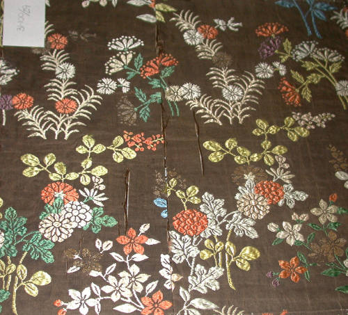 Fragment from Nō robe (karaori type) with design of autumn plants