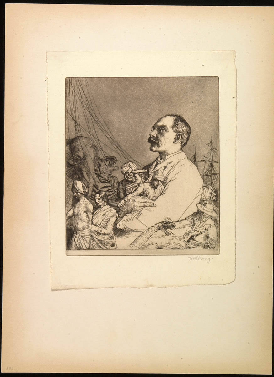 Frontispiece of Rudyard Kipling with Puppets