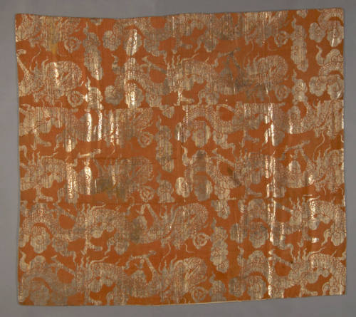 Buddhist temple altar cloth (uchishiki) with cloud and dragon design