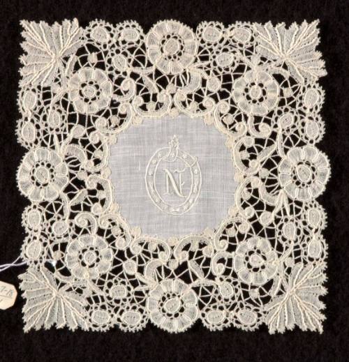 Lace Square with Initial N