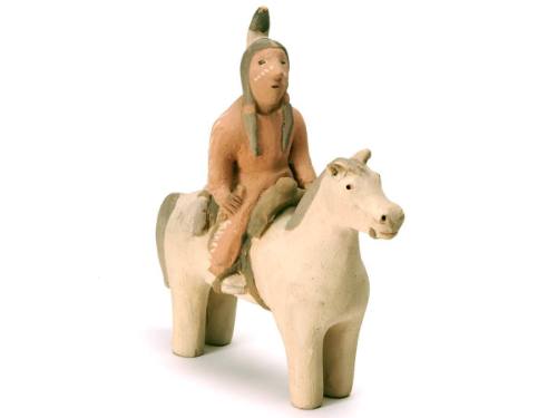 Figurine of a Plains Indian on Horseback