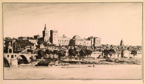 Avignon from the Rhone