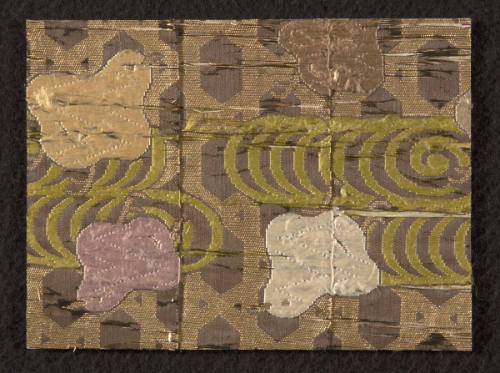 Fragment from Nō robe (karaori type) with design of plovers and basket