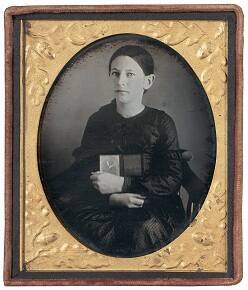 Jerusha Forbes Holding a Daguerreotype