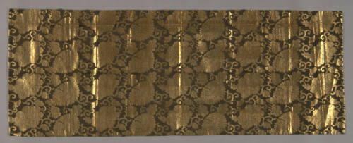 Buddhist temple altar cloth (uchishiki) with peony and chrysanthemum vine design