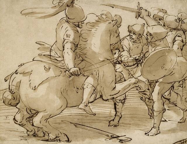 Scene of Combat (Horatius Cocles at the Bridge?)