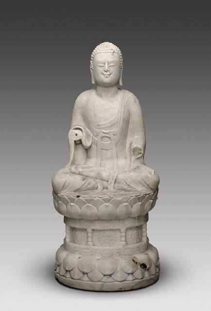 Buddha Seated on a Lotus Throne