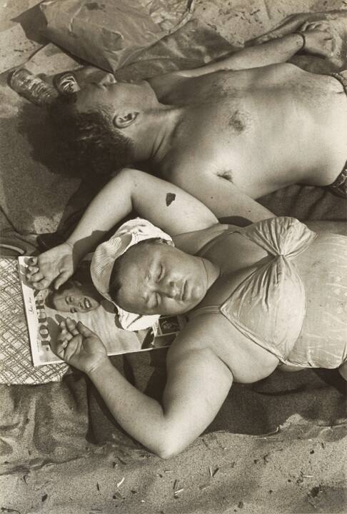 Coney Island (couple sleeping on beach)