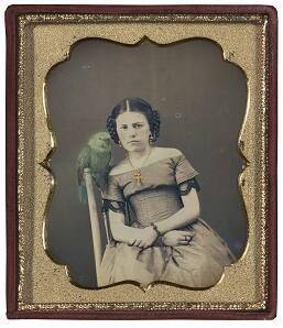 Seated Woman with Parrot