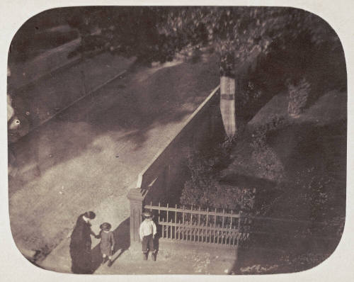 Lawrence and Dewees and their Mother, Taken from Garret Window, June 22, 1882