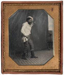Man Holding Whip (or Cane)