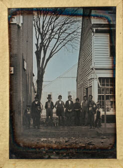 Group Posed in Alley