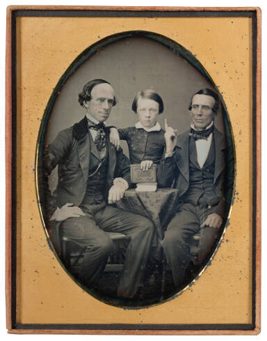 Trio (man with upraised finger)