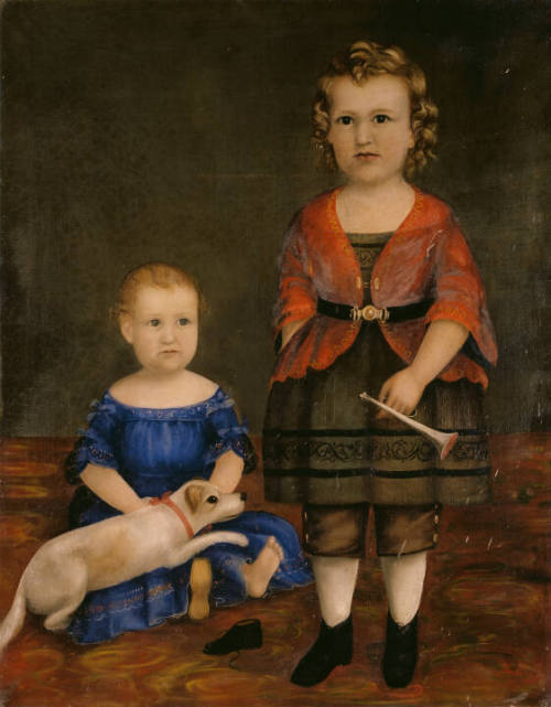 Portrait of Mrs. Leon M. Leslie and Dr. Benjamin S. Leonard as Children