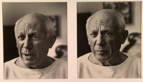 Picasso's Reaction to Photograph of Dead U.S. Marine on Hilltop on Korea, 1950 Series: The Private World of Pablo Picasso
