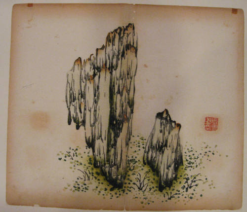 Two Vertical Stones, Smaller at Right