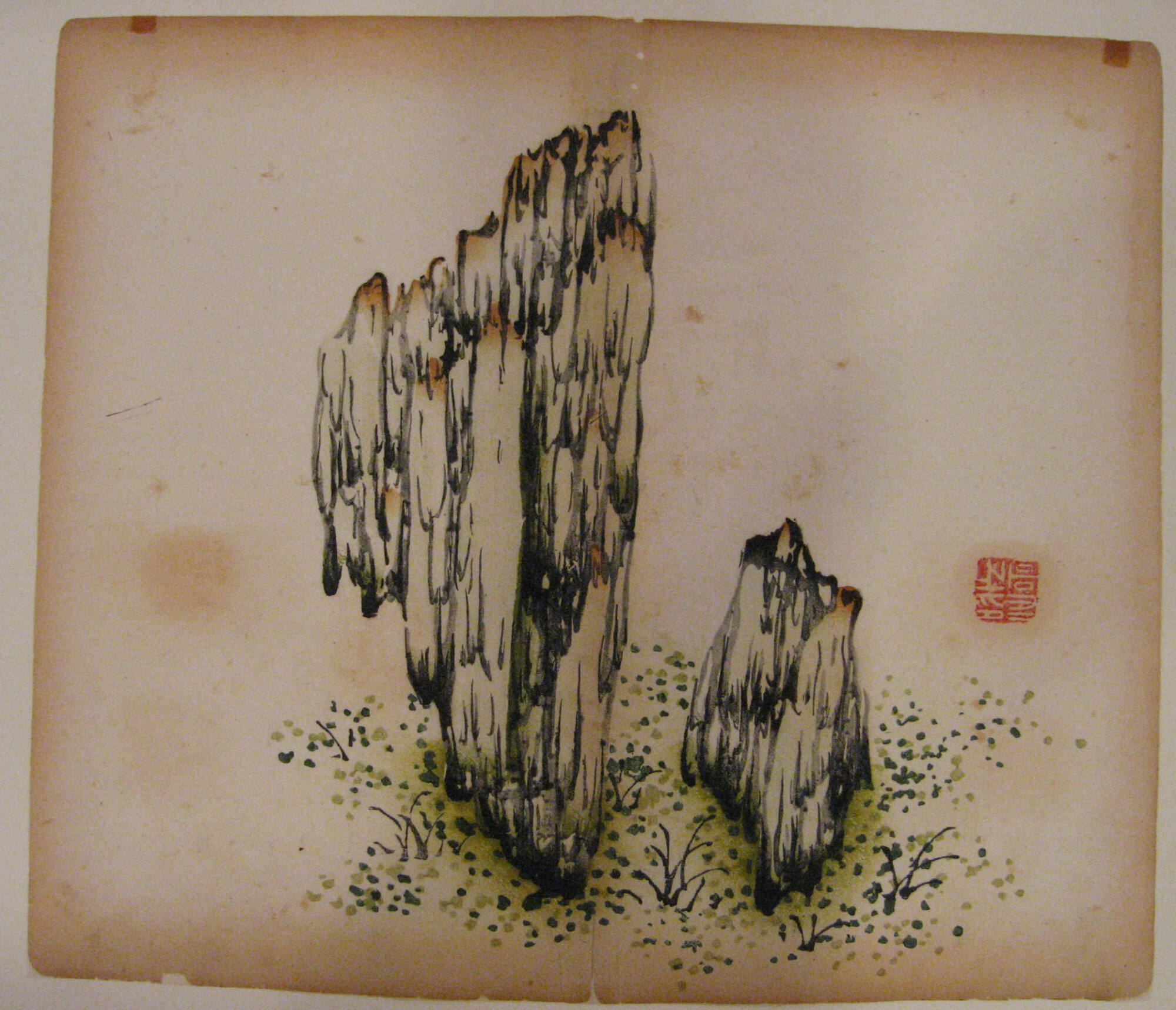 Two Vertical Stones, Smaller at Right