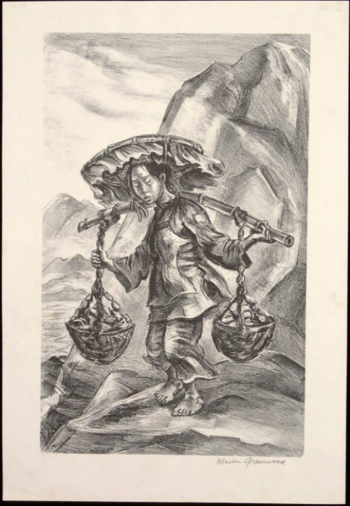 Woman Carrying Rocks