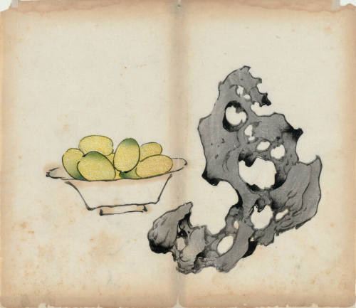 Dish of Kumquats and Rock