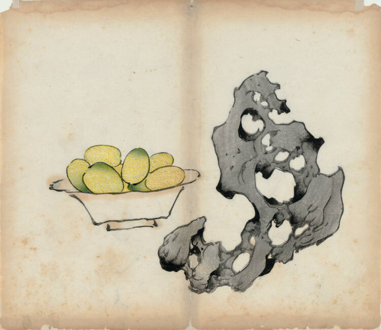 Dish of Kumquats and Rock