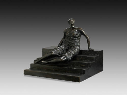 Figure on Steps: Working Model for Draped Seated Woman