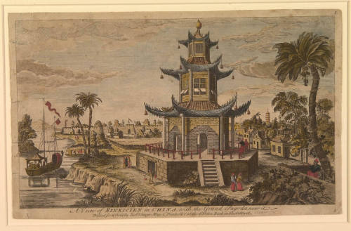A View of Sinkicien in China, with the Grand Pagoda Near It