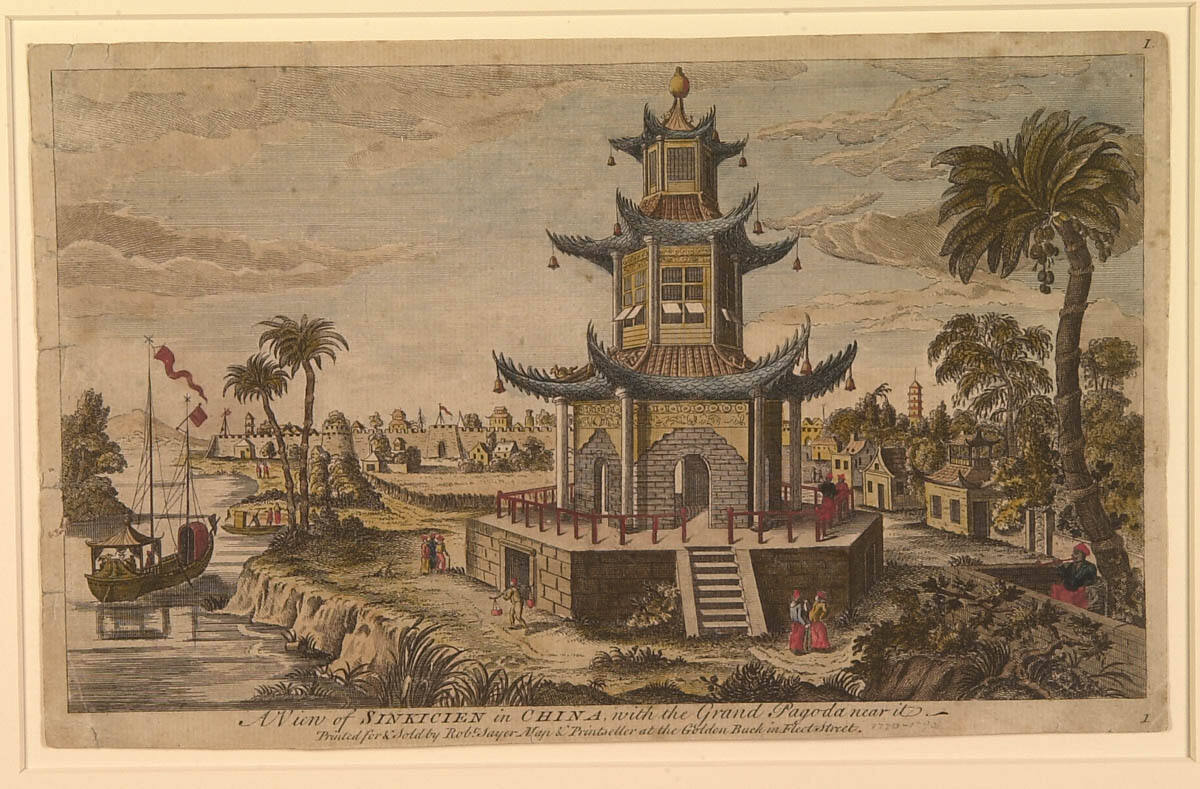 A View of Sinkicien in China, with the Grand Pagoda Near It
