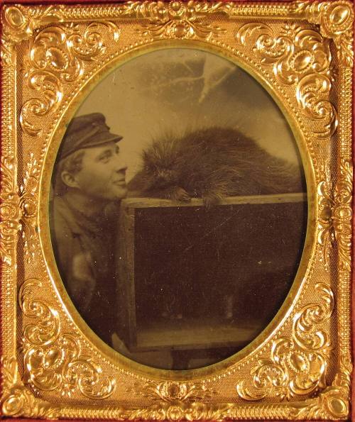 Boy with porcupine
