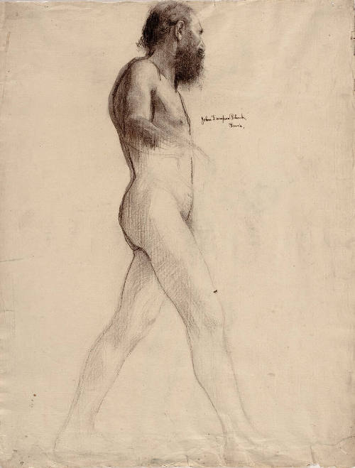 Standing Nude Male in Profile
