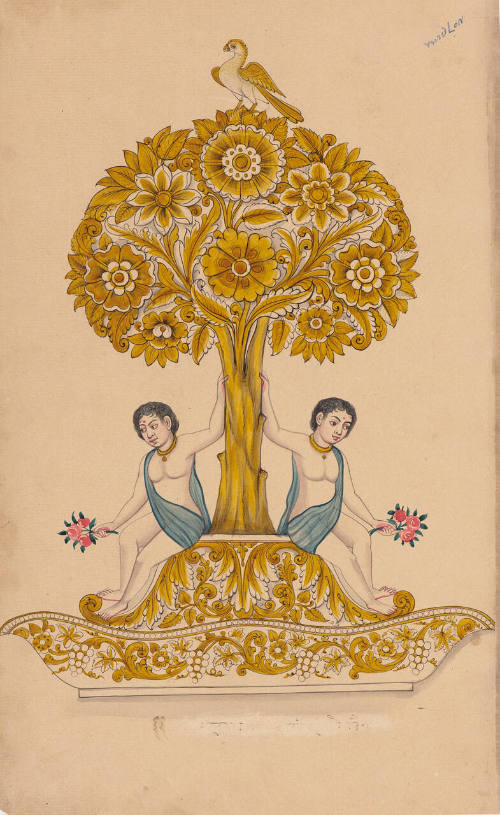 Design for an Epergne (Centerpiece) from an Indian Workshop