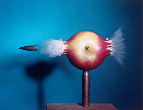 .30 Bullet Piercing Apple