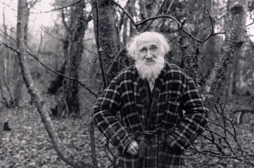 Older man in woods