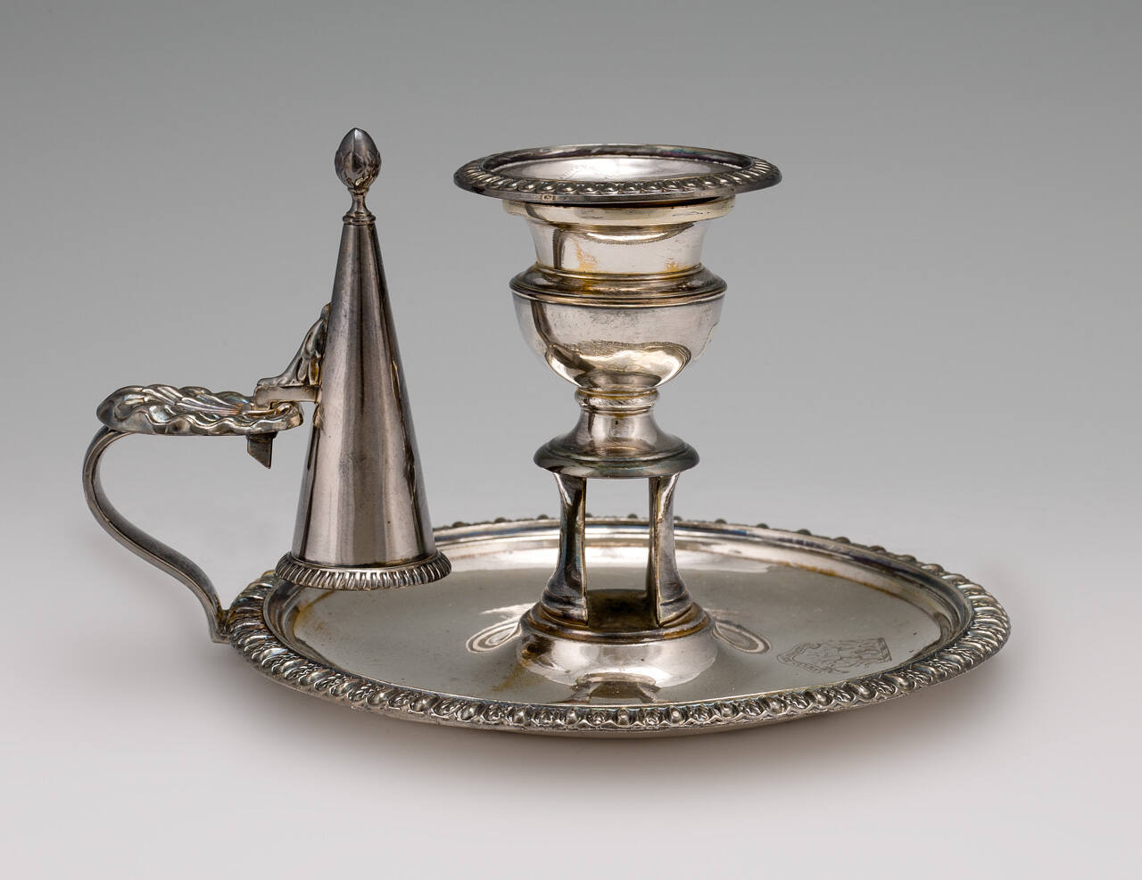 Candlestick Tray with Detachable Snuffer